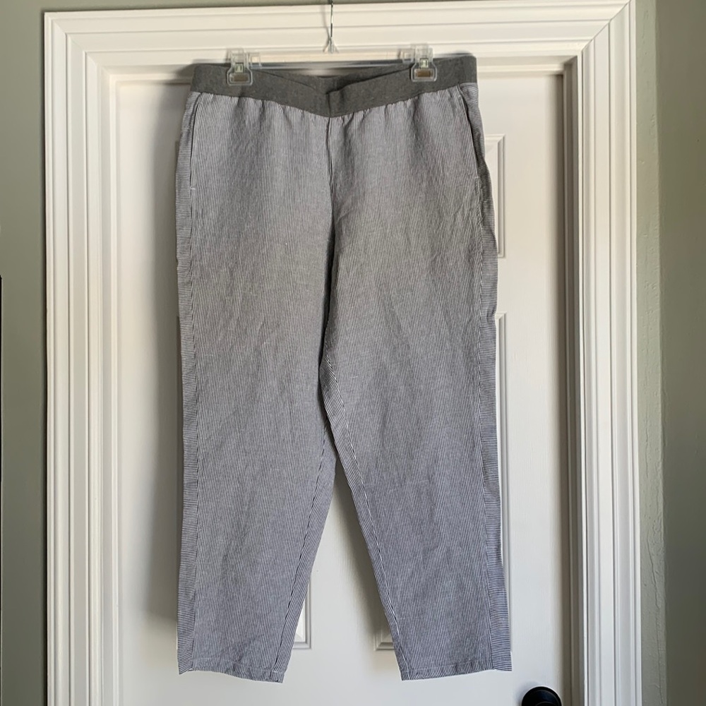 JJill Striped Linen Pants